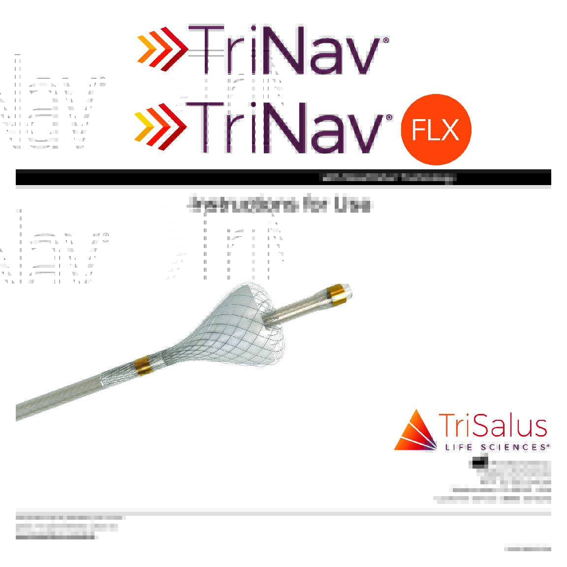 Image of the front page of the TriNav FLX Instructions for Use PDF.